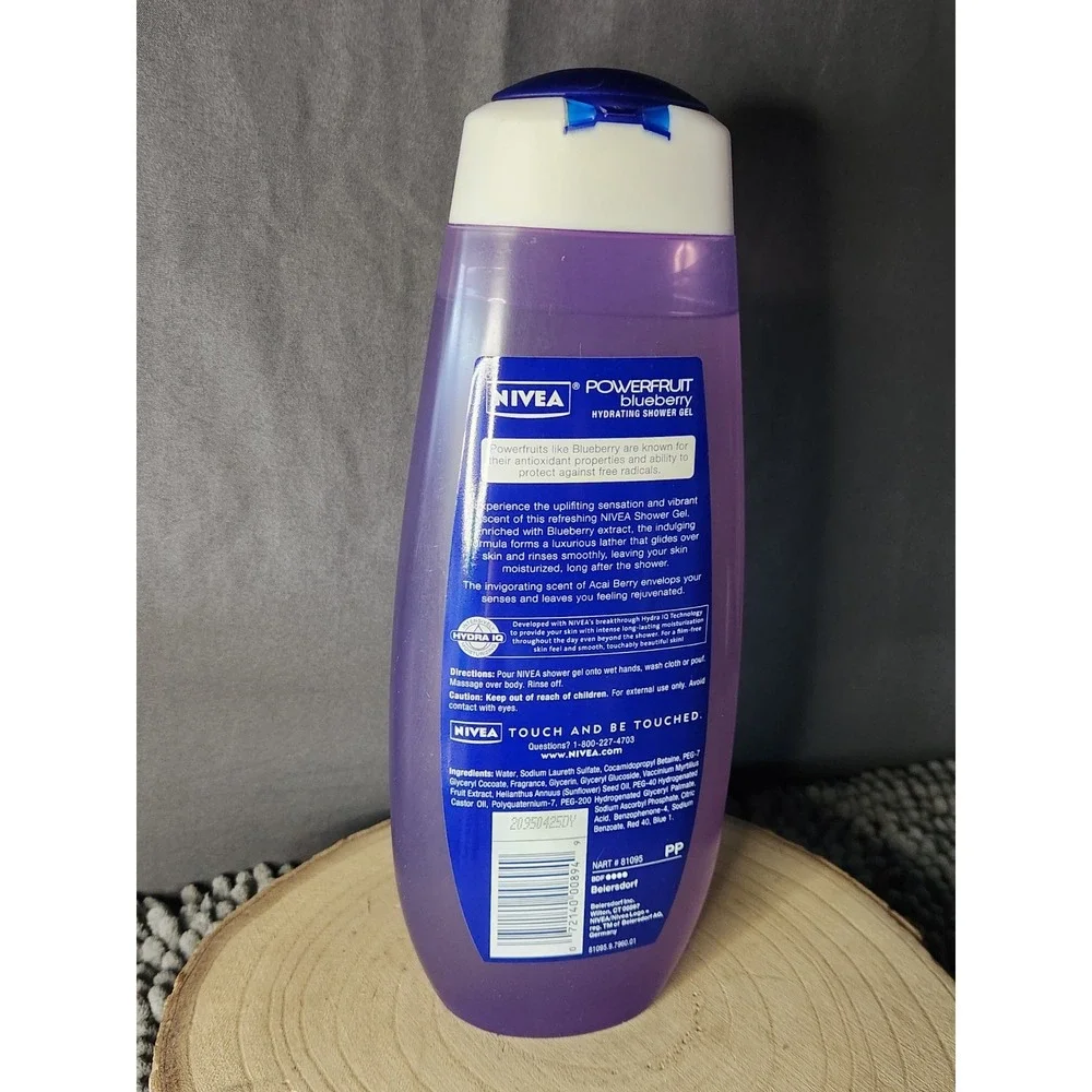 New~Nivea Touch of Blueberry Hydrating Acai Shower Gel 16.9Oz~RARE ~DISCONTINUED